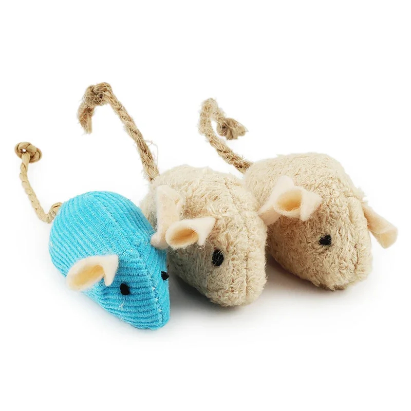 Catnip Interactive Plush Mouse - 새끼 고양이 개박하 고양이 장난감, 재미있는