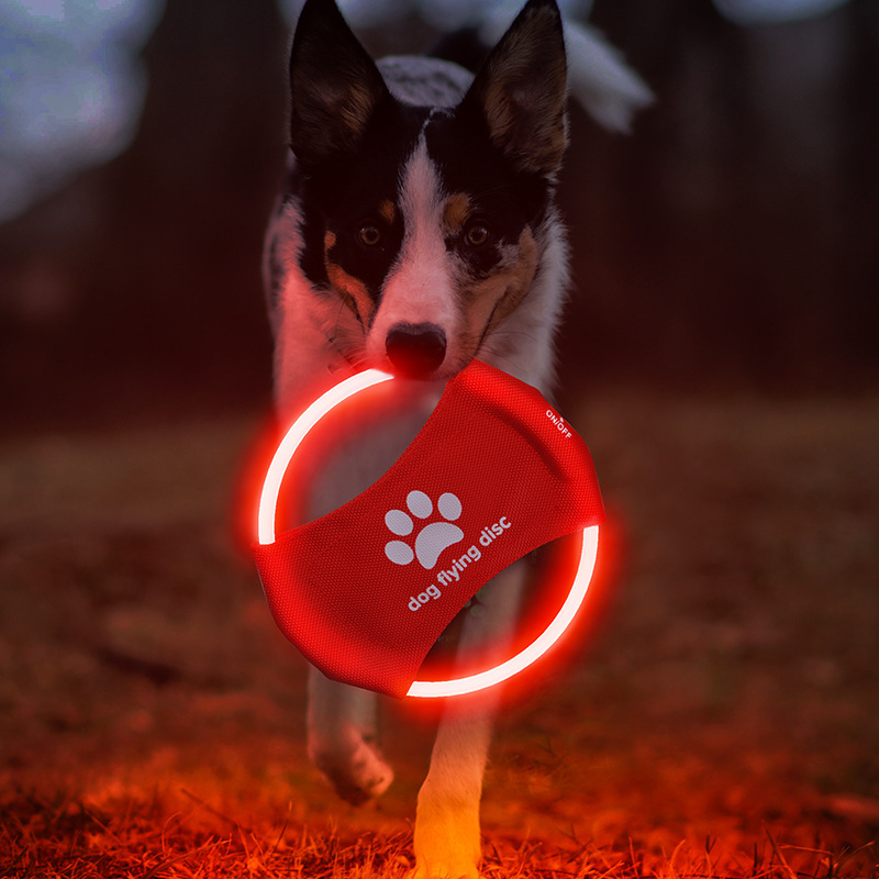 Flying Disc Dog Training Toy - LED 강아지 플라잉 디스크, LED 라이트