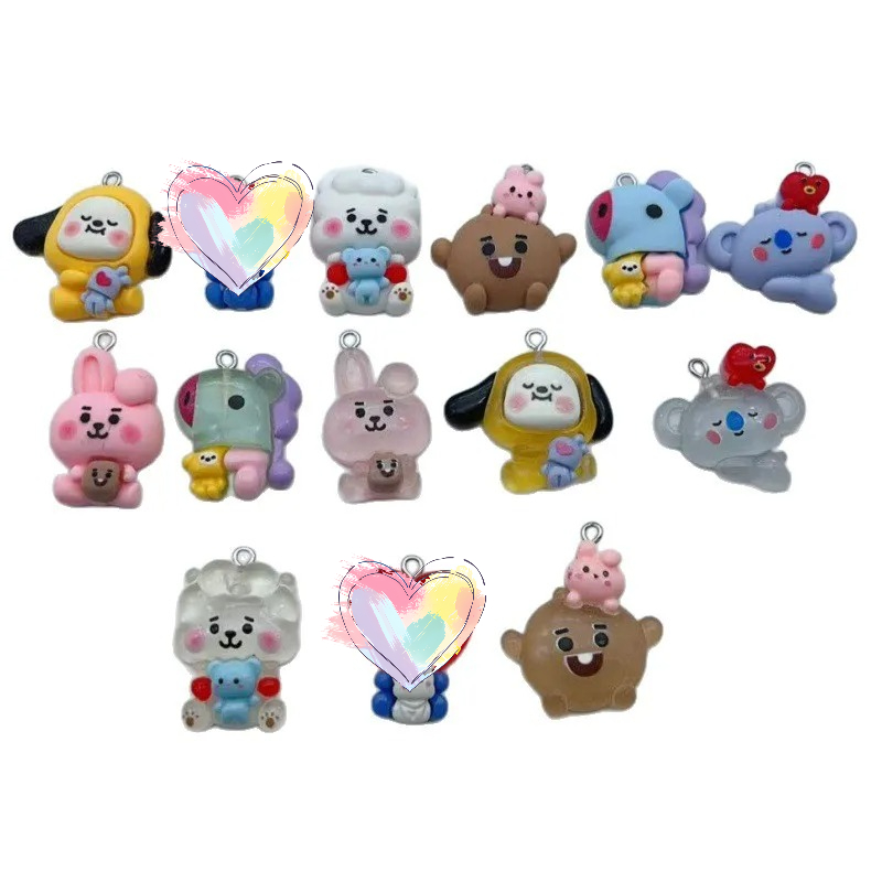 Dog Toys - BT21 다채로운 만화 캐릭터 레진 투명