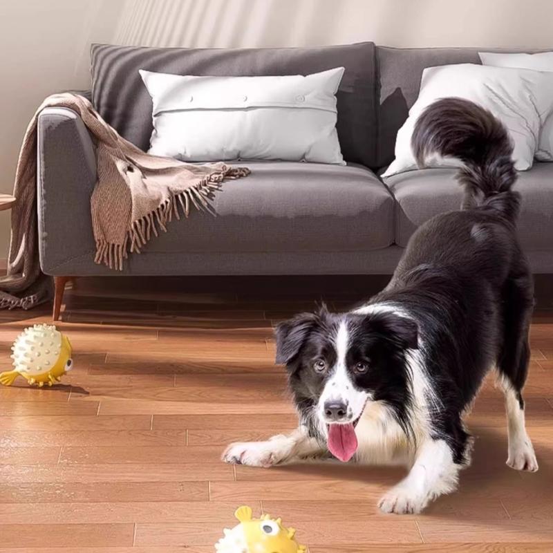 Rubber Treat Dispensing Dog Toy - 물고기 모양 씹는 놀이 치료 디스펜서가
