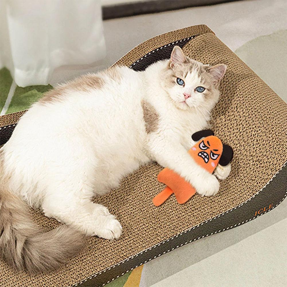 Catnip Interactive Plush Mouse - 만화 표정 고양이 장난감 플러시 애완용품