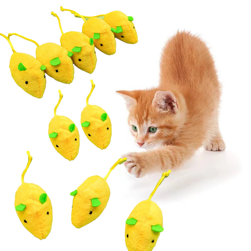 Catnip Interactive Plush Mouse - 고양이 마우스 장난감, 고양이용 인터랙티브 캣닙