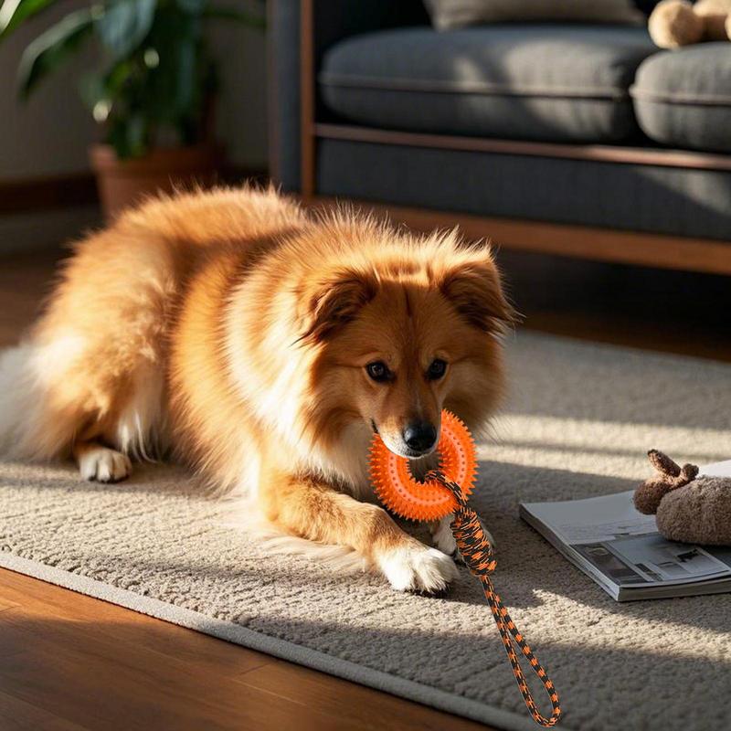 Dog Rope Toy Aggressive Chewers - 개를위한 삐걱 거리는 장난감 Chewers를위한 뾰족한