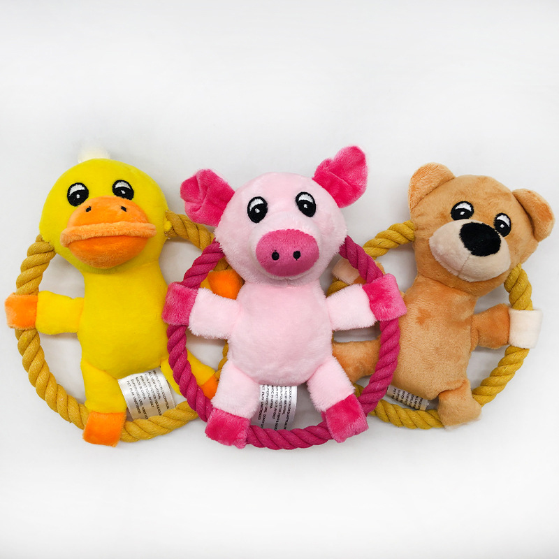 Flying Disc Dog Training Toy - 애완 동물을위한 코튼 로프 던지기 장난감