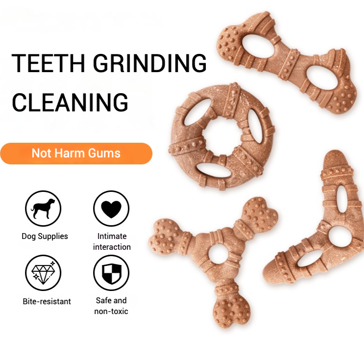 Teeth Cleaning Dog Chew Bone - 모조 뼈 모양 강아지 장난감 내구성