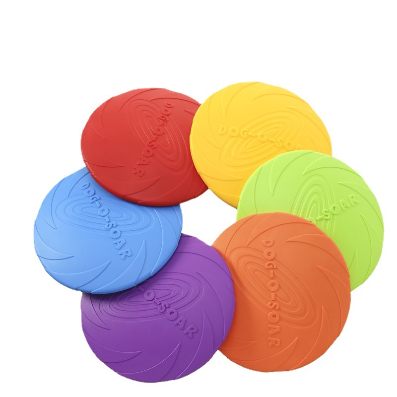 Flying Disc Dog Training Toy - 강아지 장난감 실리콘 플라잉 디스크 다색