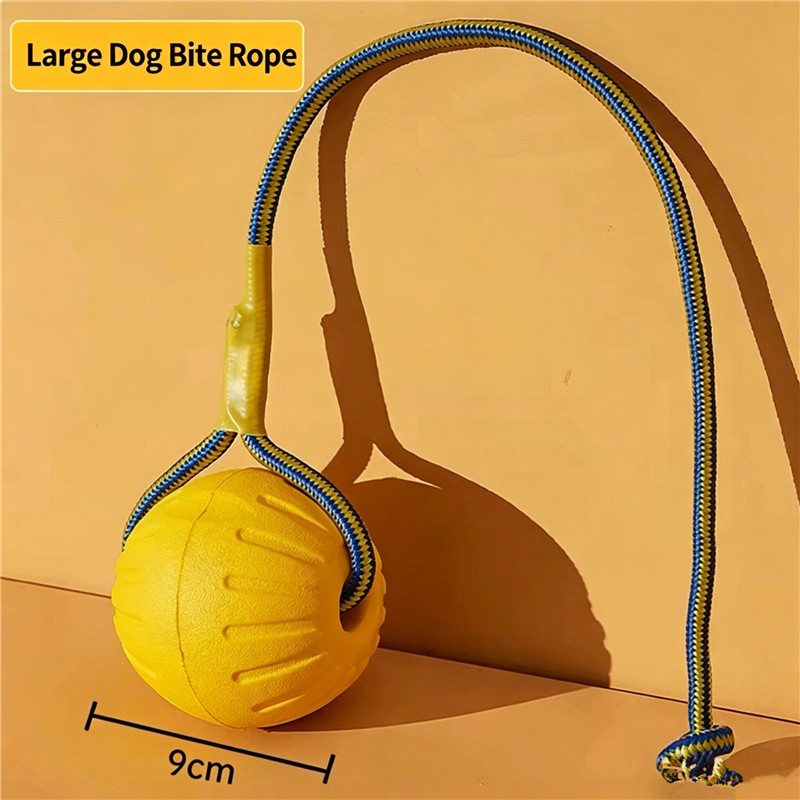 Indestructible Dog Chew Toy - 대형견용 로프가 달린 인터랙티브 강아지 장난감