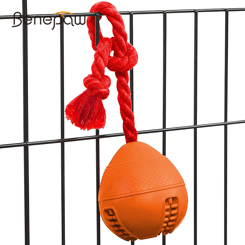 Rubber Treat Dispensing Dog Toy - Benepaw 인터랙티브 강아지 장난감, 친환경 퍼즐