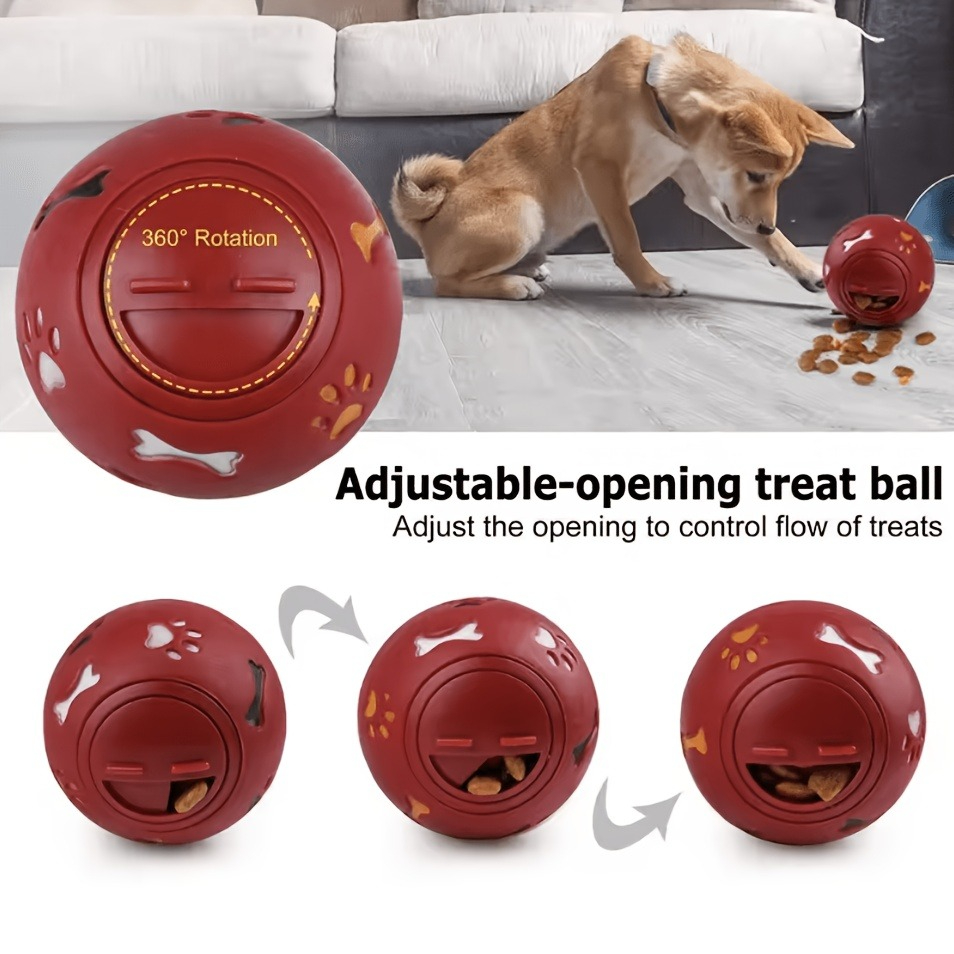 Rubber Treat Dispensing Dog Toy - 강아지 간식 공, 고양이와 강아지를 위한