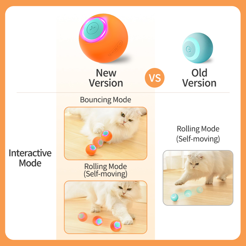 ROJECO 고양이 장난감 스마트 대화 형 고양이 튀는 - Automatic Moving Dog Ball 리뷰 및 가격