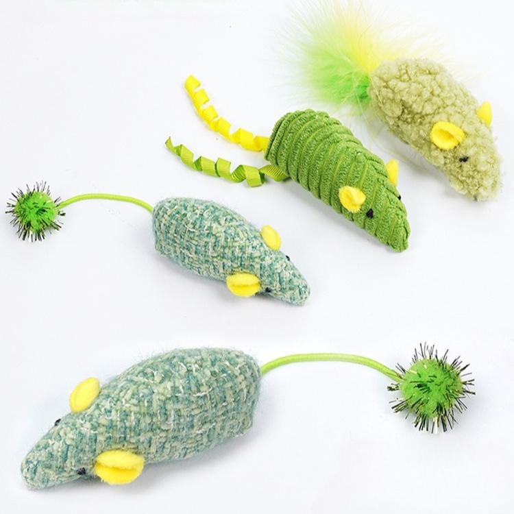 고양이 장난감 3개 세트 플러시 모조 쥐 물림 소리 장 - Catnip Interactive Plush Mouse 리뷰 및 가격