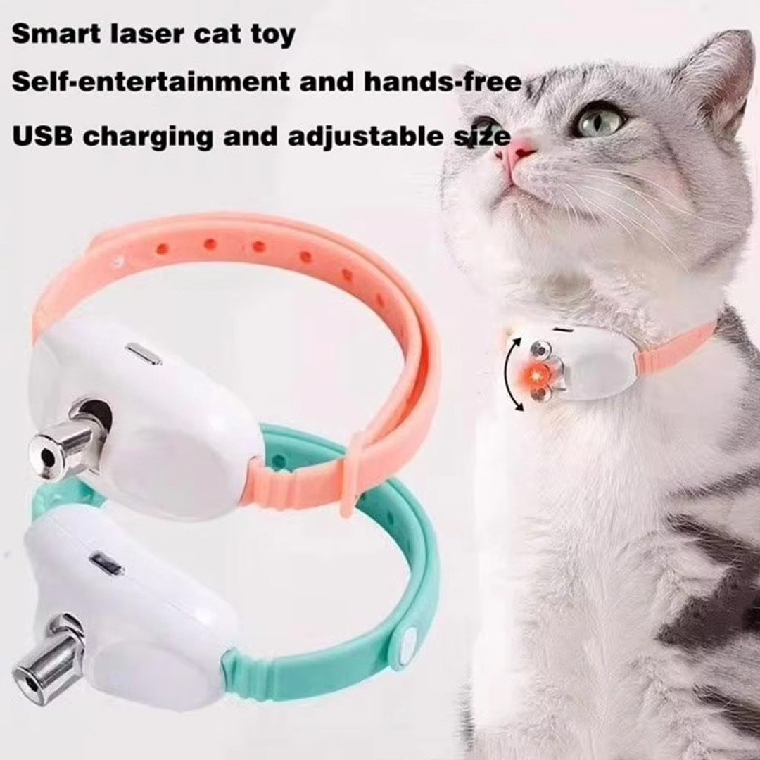 스마트 LED 레이저 고양이 목걸이 장난감, 실내 고양 - Laser Pointer Cat Toy Automatic 리뷰 및 가격