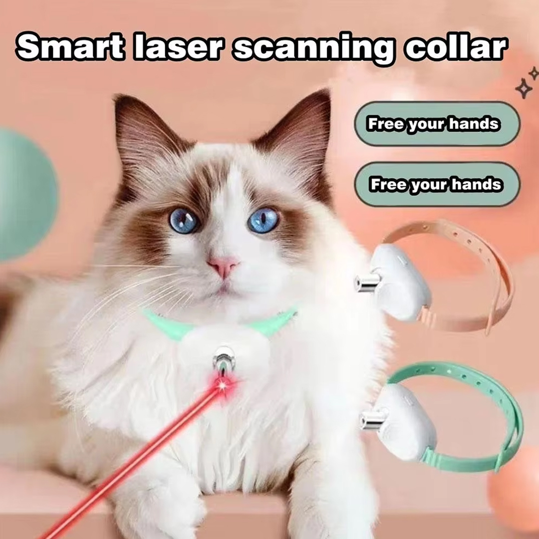 스마트 LED 레이저 고양이 목걸이 장난감, 실내 고양 - Laser Pointer Cat Toy Automatic 리뷰 및 가격