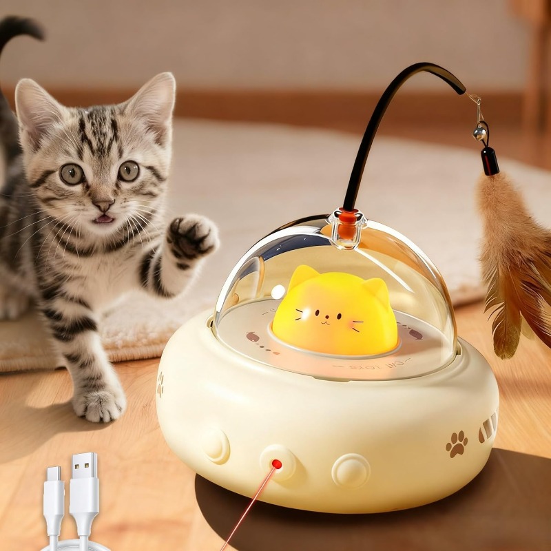 저소음 2 in 1 충전식 인터랙티브 고양이 장난감 ( - Laser Pointer Cat Toy Automatic 리뷰 및 가격