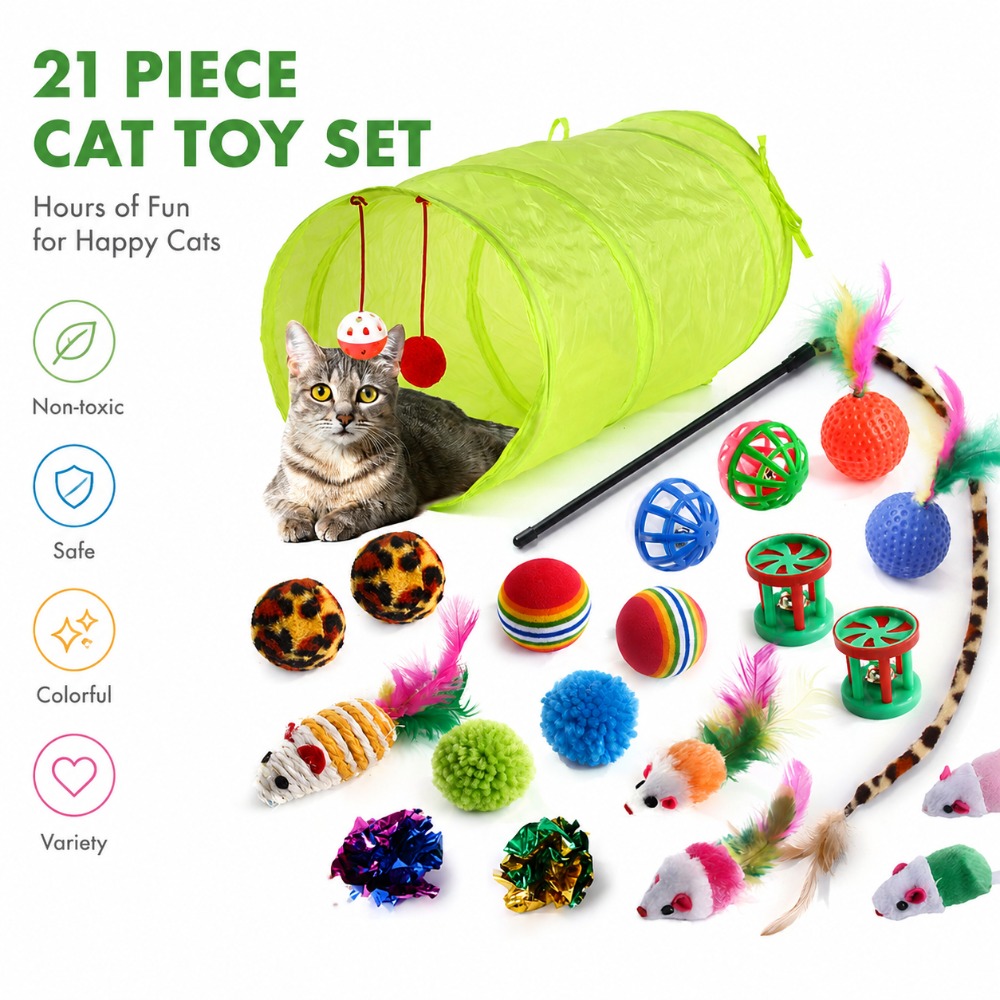 심심함 해소 고양이 인터랙티브 장난감 세트 깃털 막대  - Catnip Interactive Plush Mouse 리뷰 및 가격