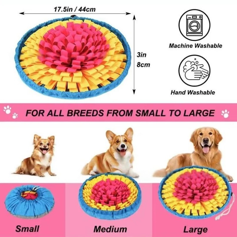 새로운 애완 동물 스니핑 패드 꽃 모양의 느린 음식 패 - Snuffle Mat For Dogs 리뷰 및 가격