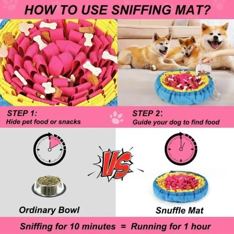 새로운 애완 동물 스니핑 패드 꽃 모양의 느린 음식 패 - Snuffle Mat For Dogs 리뷰 및 가격