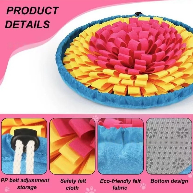새로운 애완 동물 스니핑 패드 꽃 모양의 느린 음식 패 - Snuffle Mat For Dogs 리뷰 및 가격