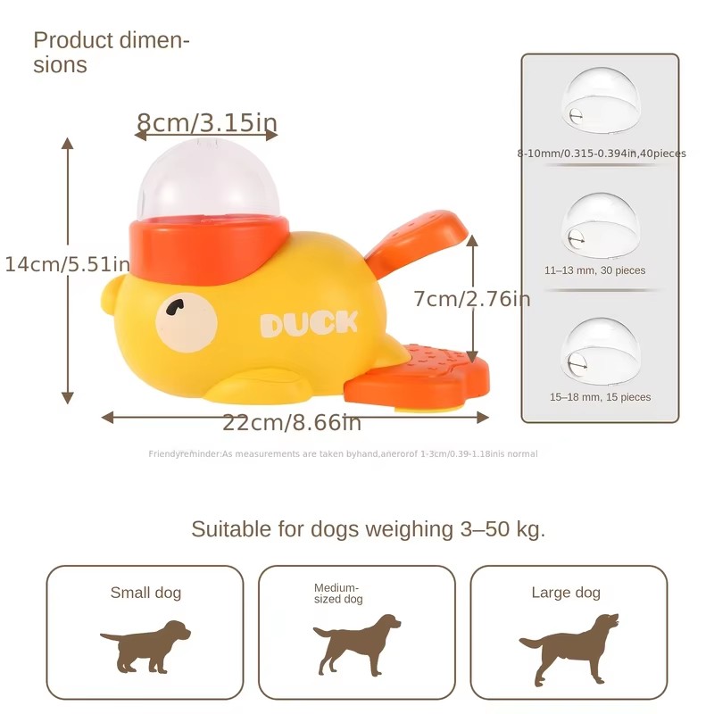 만화 오리 모양의 인터랙티브 애완동물 훈련 장난감, 자 - Dog Puzzle Feeder Toy 리뷰 및 가격