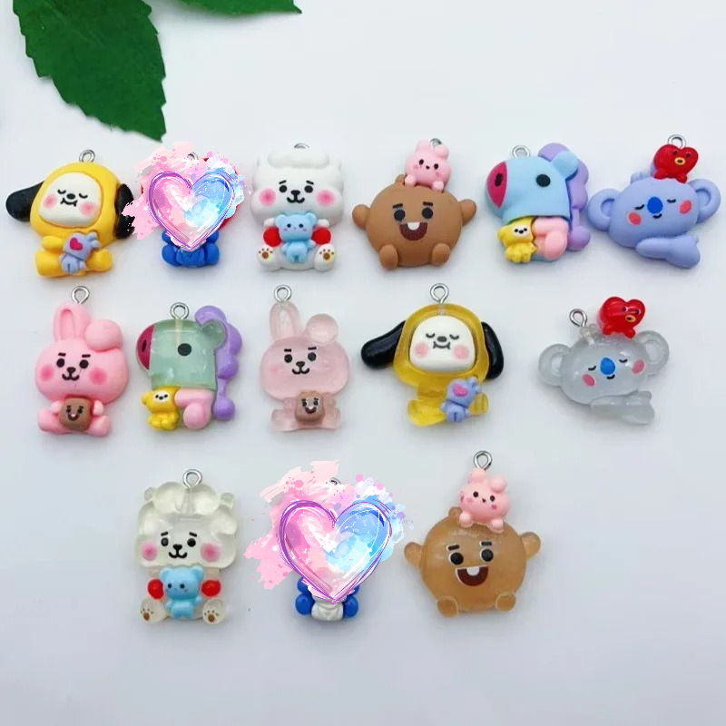 BT21 다채로운 만화 캐릭터 레진 투명 강아지와 코알 - Dog Toys 리뷰 및 가격
