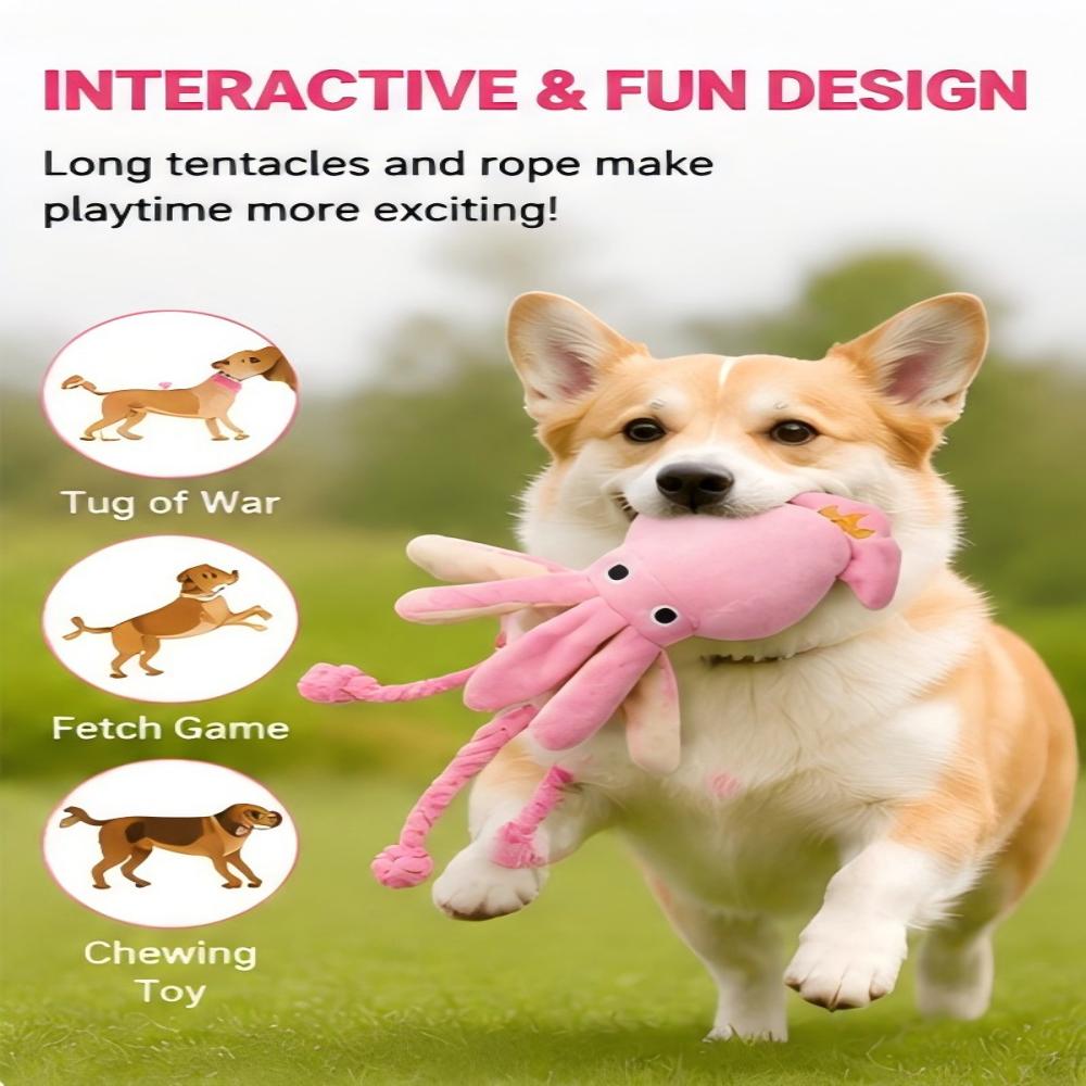 거대한 봉제 문어 모양 강아지 씹기 장난감, 튼튼한 면 - Dog Rope Toy Aggressive Chewers 리뷰 및 가격