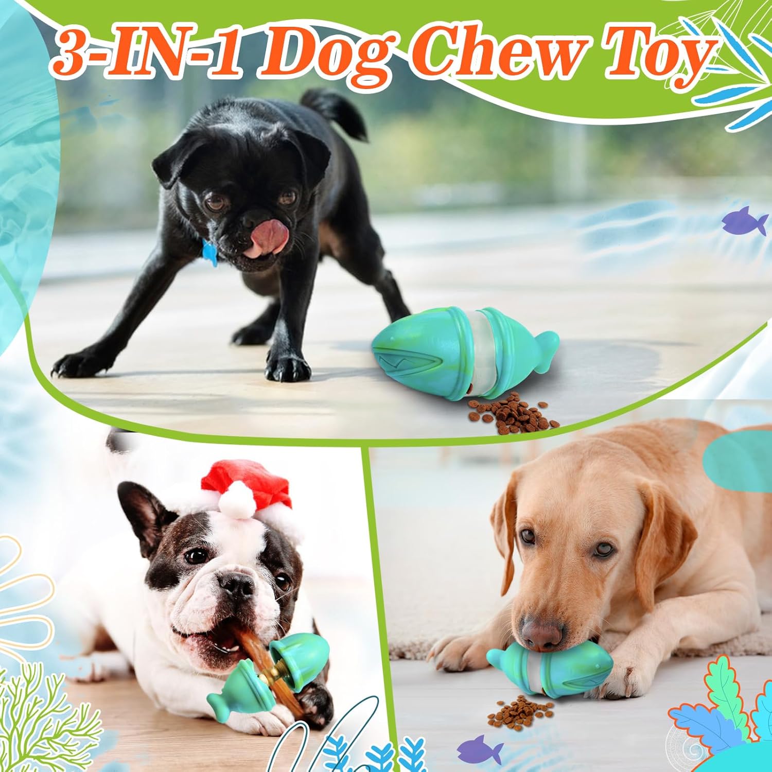 2-in-1 간식 디스펜서 씹는 장난감 & 불리 스틱  - Rubber Treat Dispensing Dog Toy 리뷰 및 가격