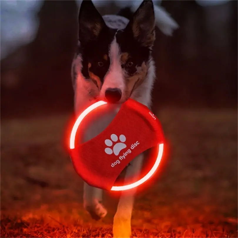 개 장난감 LED 빛나는 충전식 디스크 비행 장난감 3 - Flying Disc Dog Training Toy 리뷰 및 가격
