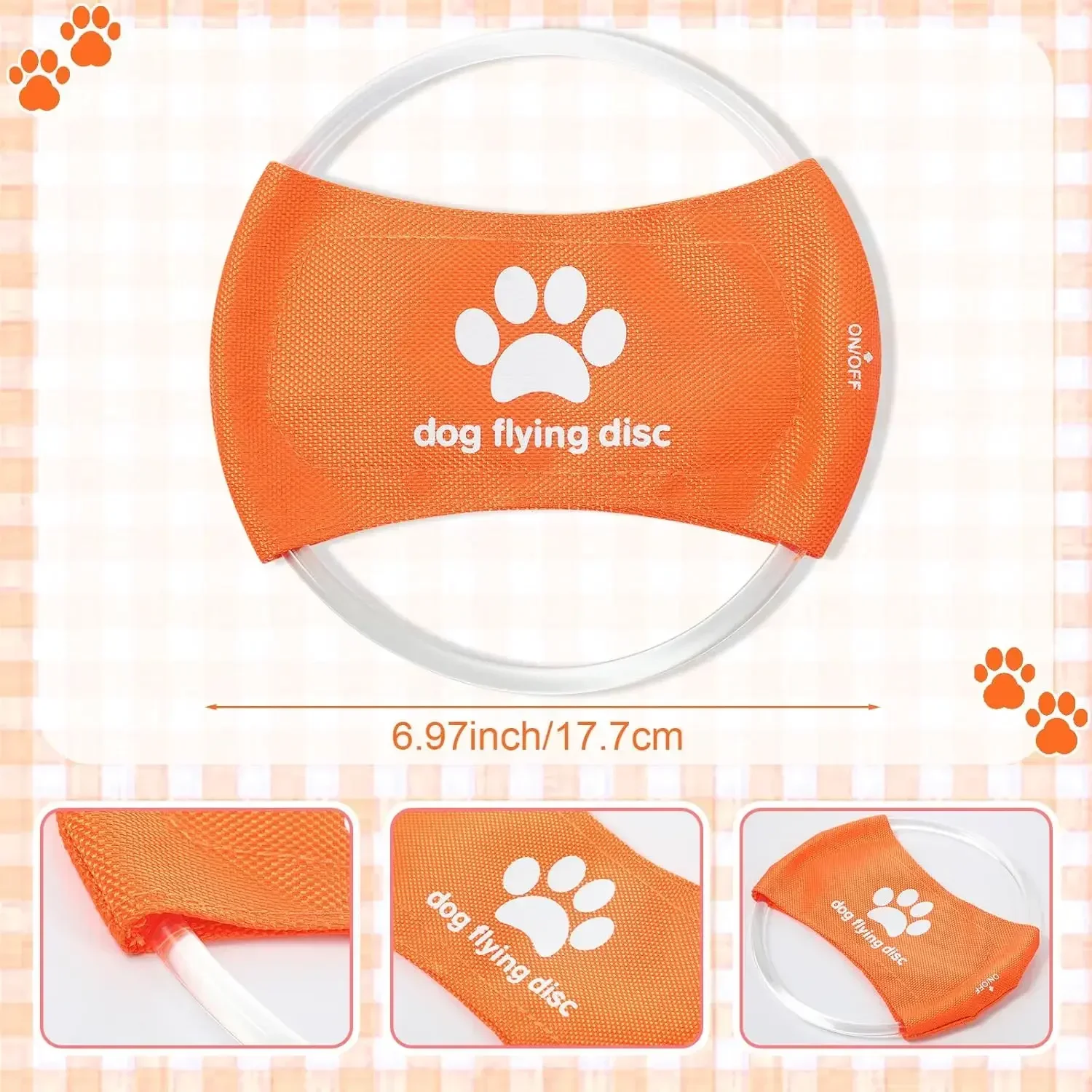개 장난감 LED 빛나는 충전식 디스크 비행 장난감 3 - Flying Disc Dog Training Toy 리뷰 및 가격