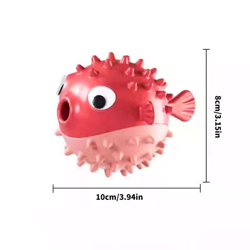 물고기 모양 씹는 놀이 치료 디스펜서가 포함된 Y1UD - Rubber Treat Dispensing Dog Toy 리뷰 및 가격