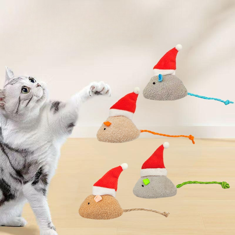 5pcs 고양이 푸시 씹는 장난감 고양이 잔디 크리스마 - Catnip Interactive Plush Mouse 리뷰 및 가격