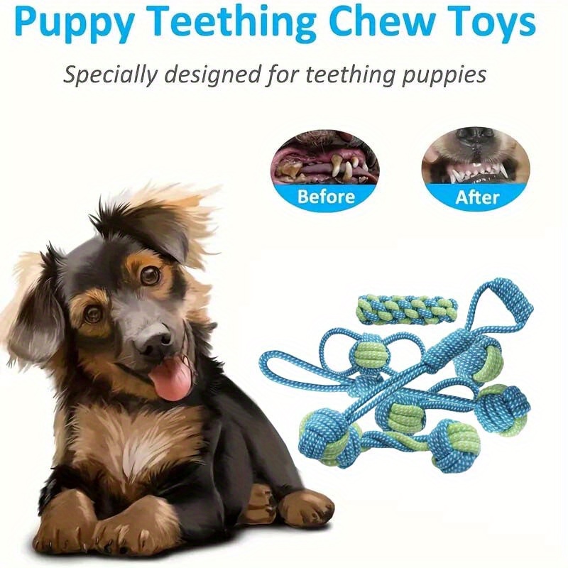 7개의 인터랙티브 매듭 장난감 내구성 훈련 세트, 강아 - Dog Rope Toy Aggressive Chewers 리뷰 및 가격