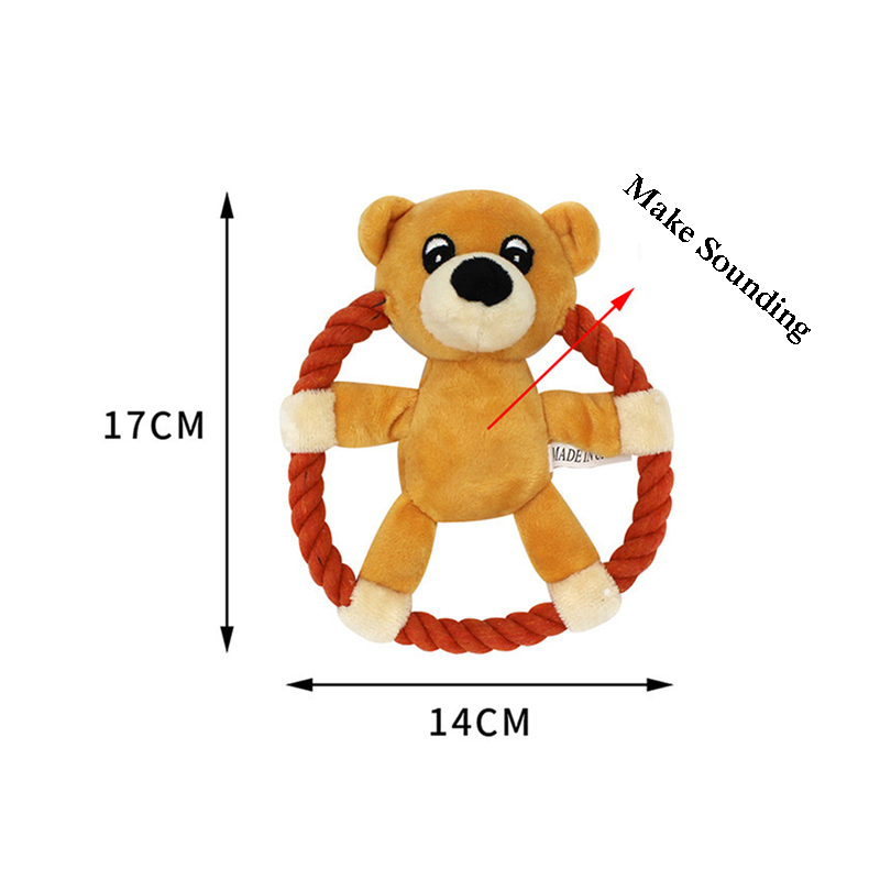애완 동물을위한 코튼 로프 던지기 장난감 만화 오리 돼 - Flying Disc Dog Training Toy 리뷰 및 가격