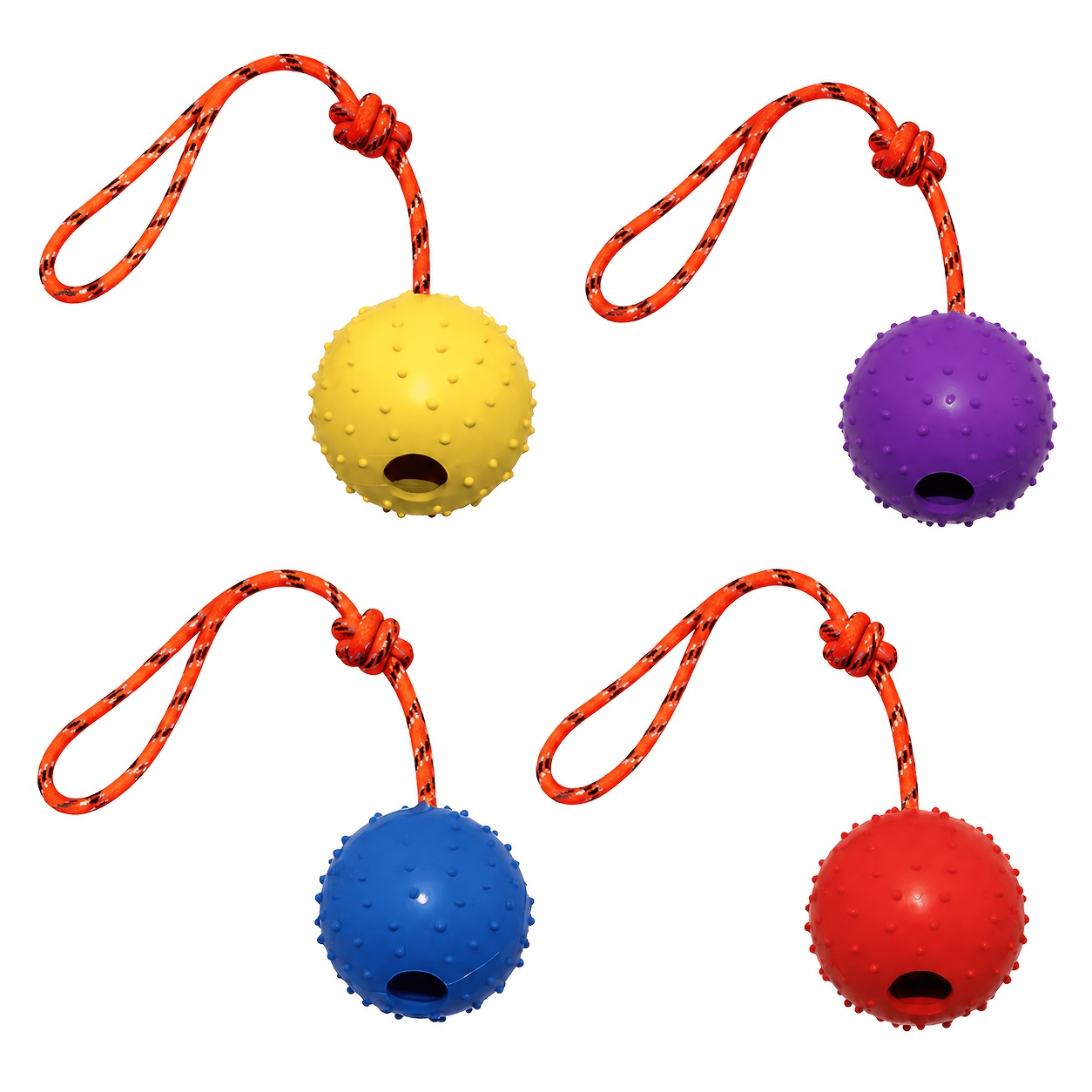2개 세트 내구성 있는 고무 강아지 공(로프 포함),  - Dog Rope Toy Aggressive Chewers 리뷰 및 가격