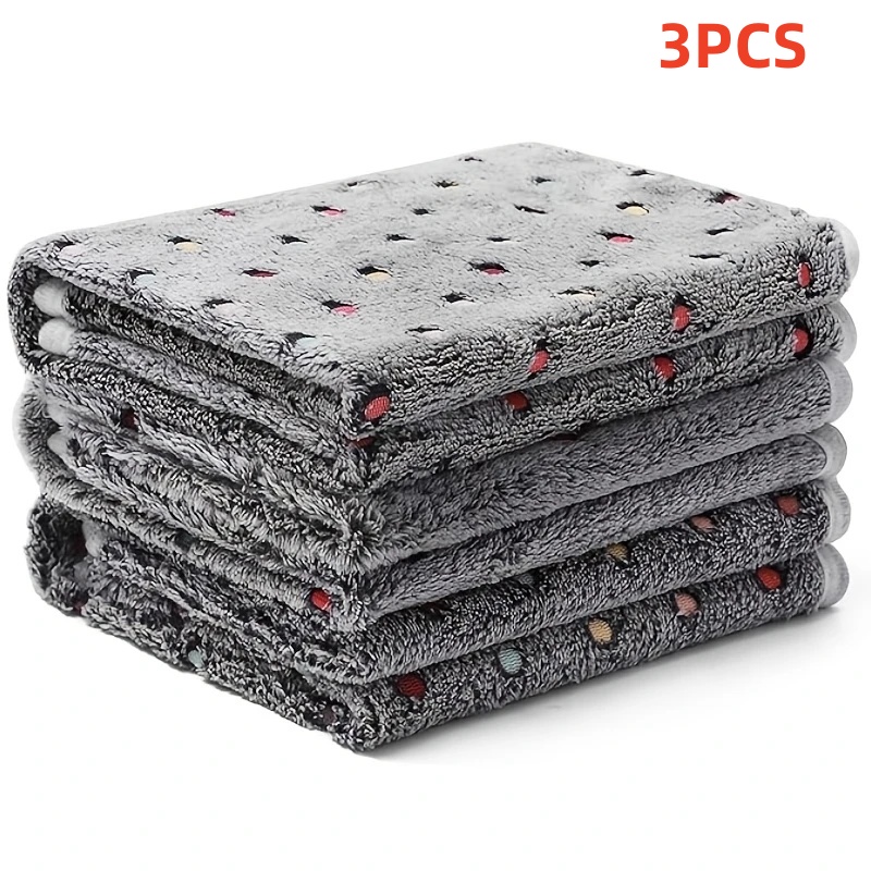 3PCS 부드럽고 폭신한 애완동물 담요 귀여운 도트 무 - Pet Beds 리뷰 및 가격