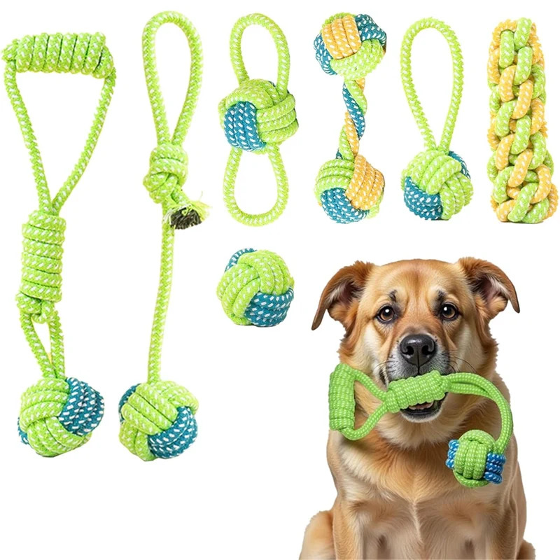 1/7팩 강력한 내구성의 개용 터그 로프 장난감 공격적 - Dog Rope Toy Aggressive Chewers 리뷰 및 가격